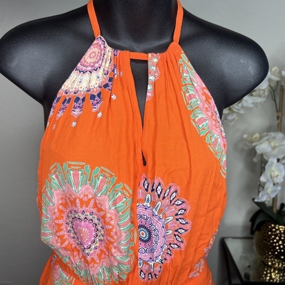 ANTHROPOLOGIE FLOREAT LIVIA HALTER A-LINE SUMMER DRESS 6 - Picture 4 of 6